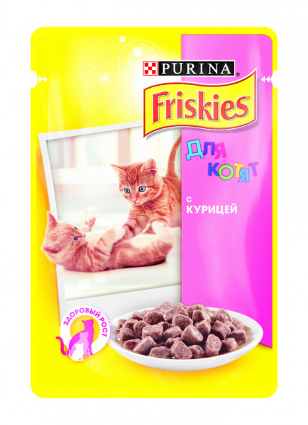 Friskies влажный корм для котят с курицей, 100 г