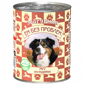 Влажный корм Зоогурман Зооменю д/с рагу из инд. 750г